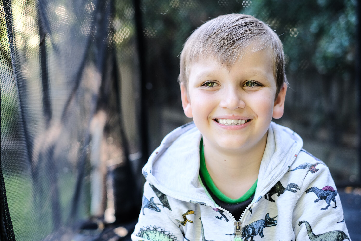 Boy on a trampoline