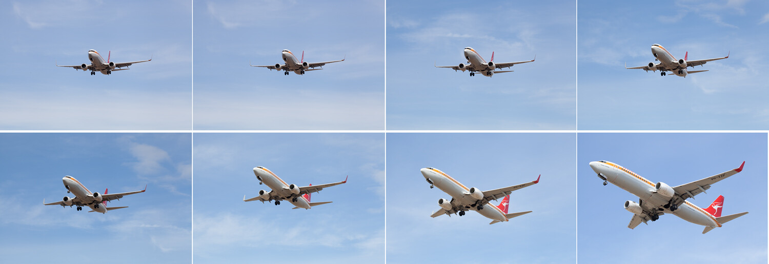 burst mode photography fast-moving plane