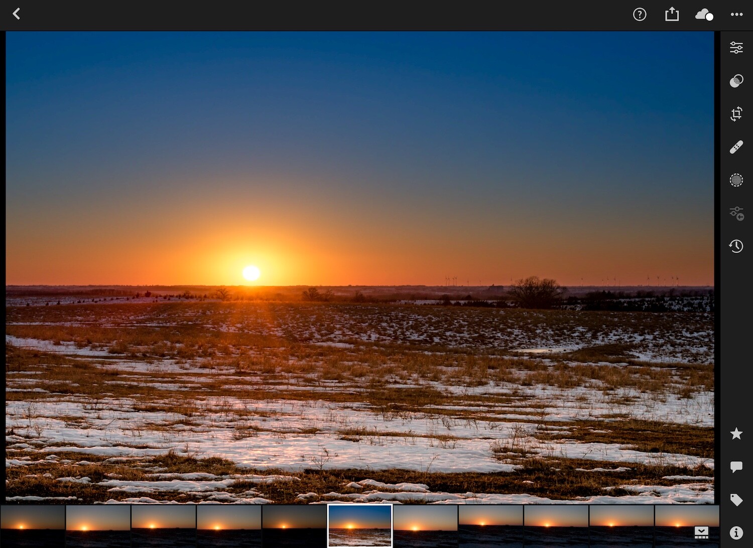 Editing with Lightroom Mobile screenshot iPad