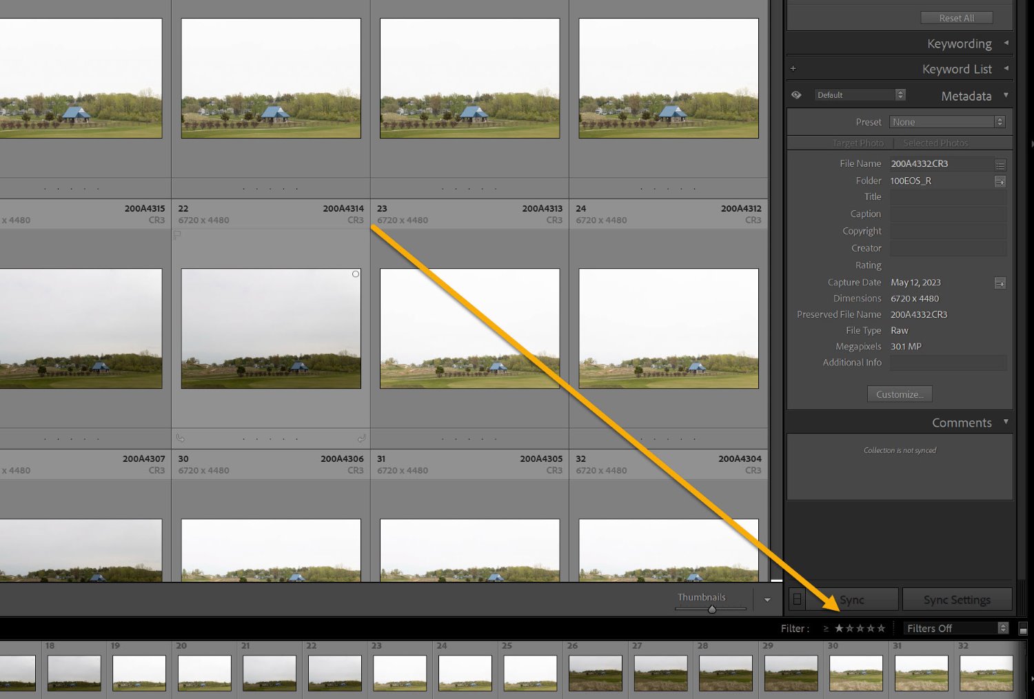 Lightroom star ratings