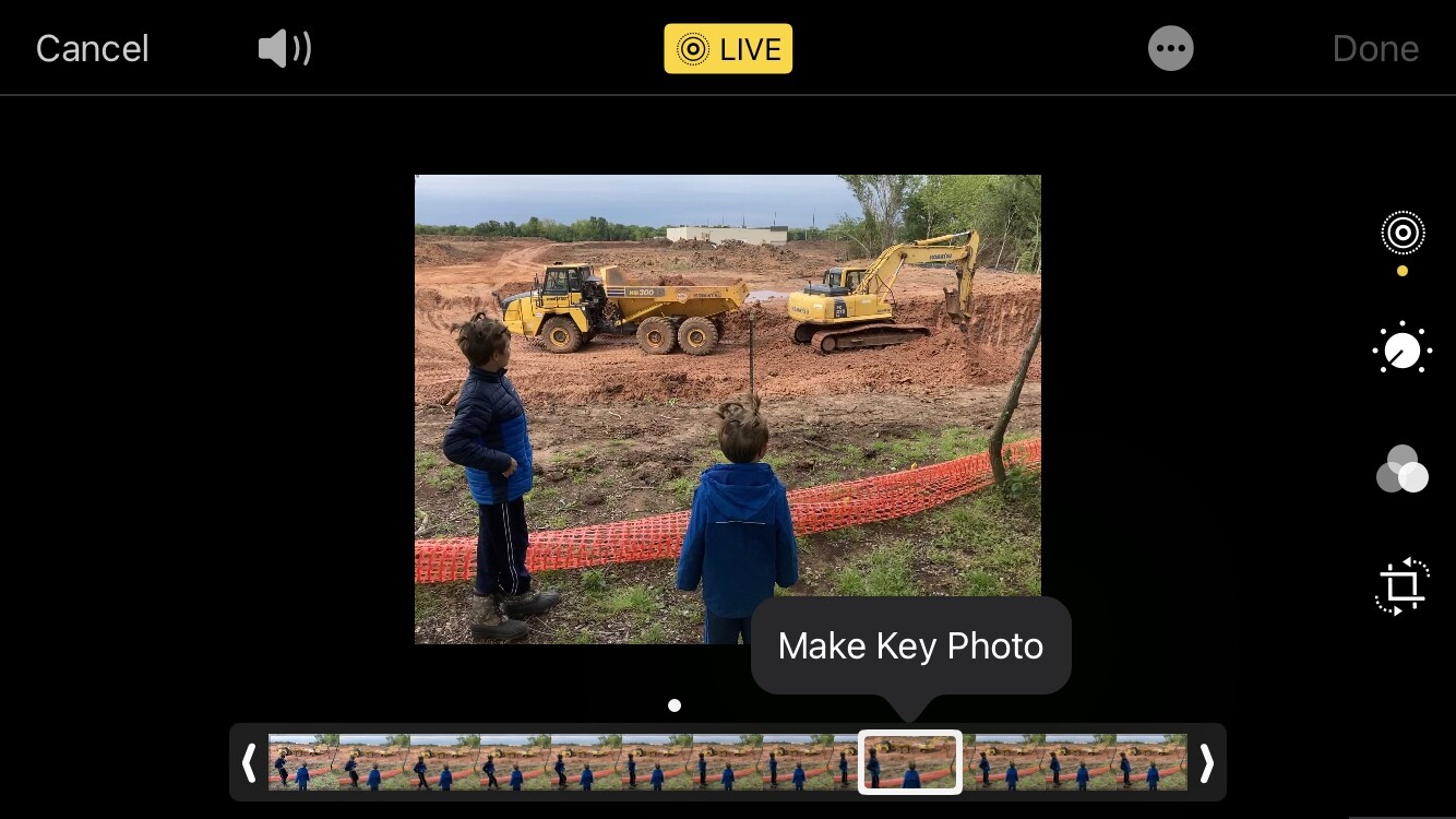 editing a Live Photo