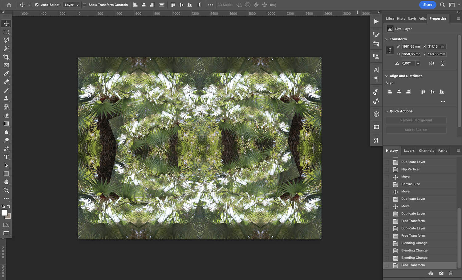 How to mirror an image in Photoshop