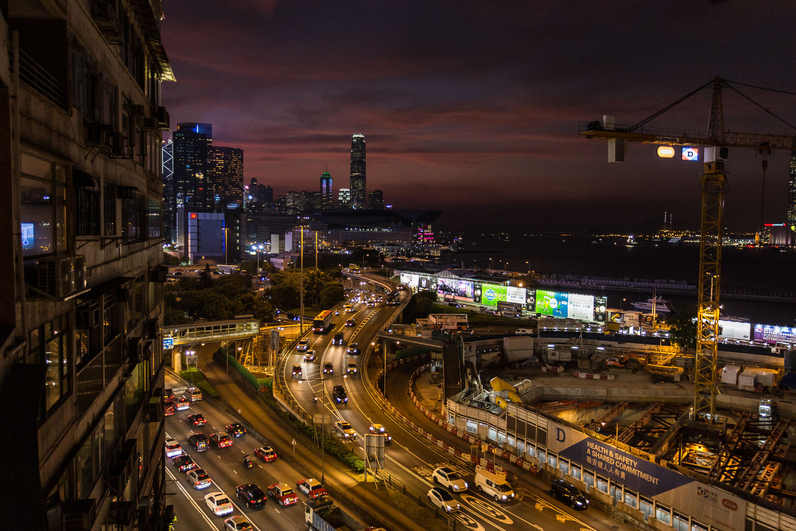 cityscape at night