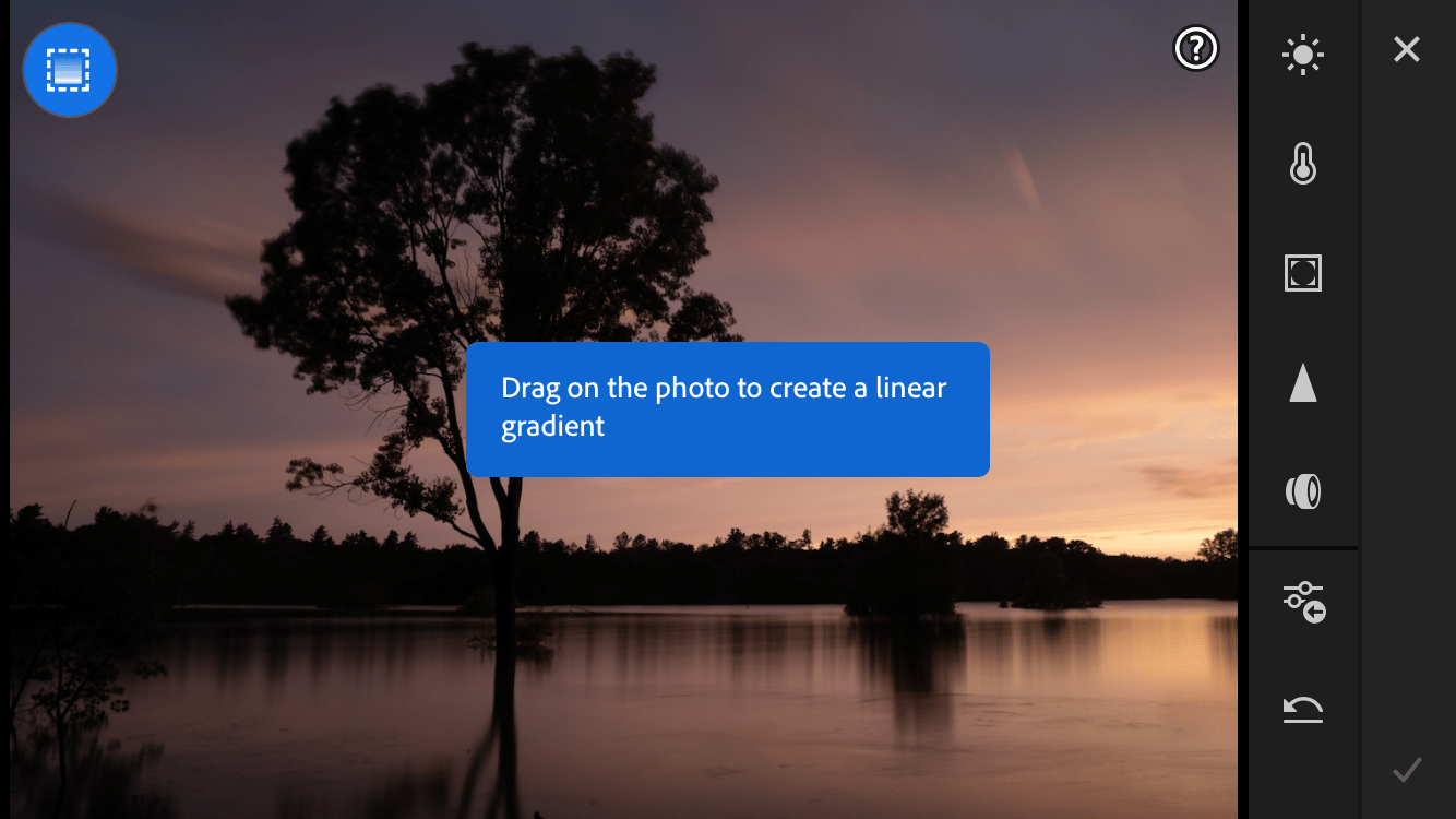 Editing with Lightroom Mobile screenshot
