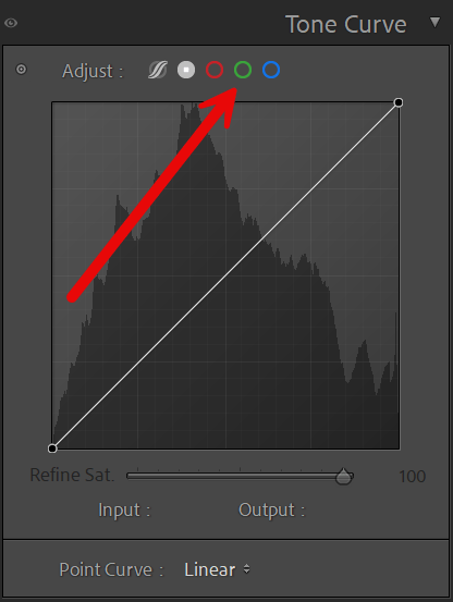 Correcting skin tones with curves in Lightroom